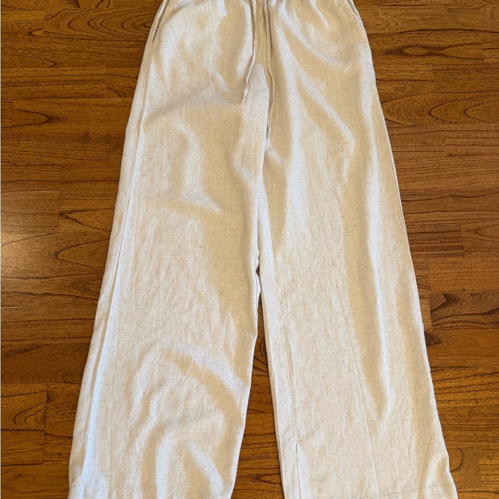 Revolve Song of Style by Aimee Song Linen Pants Small Natural